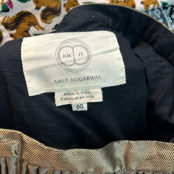 AMIT AGGARWAL Metalic Gold Skirt - Picture 6 of 6